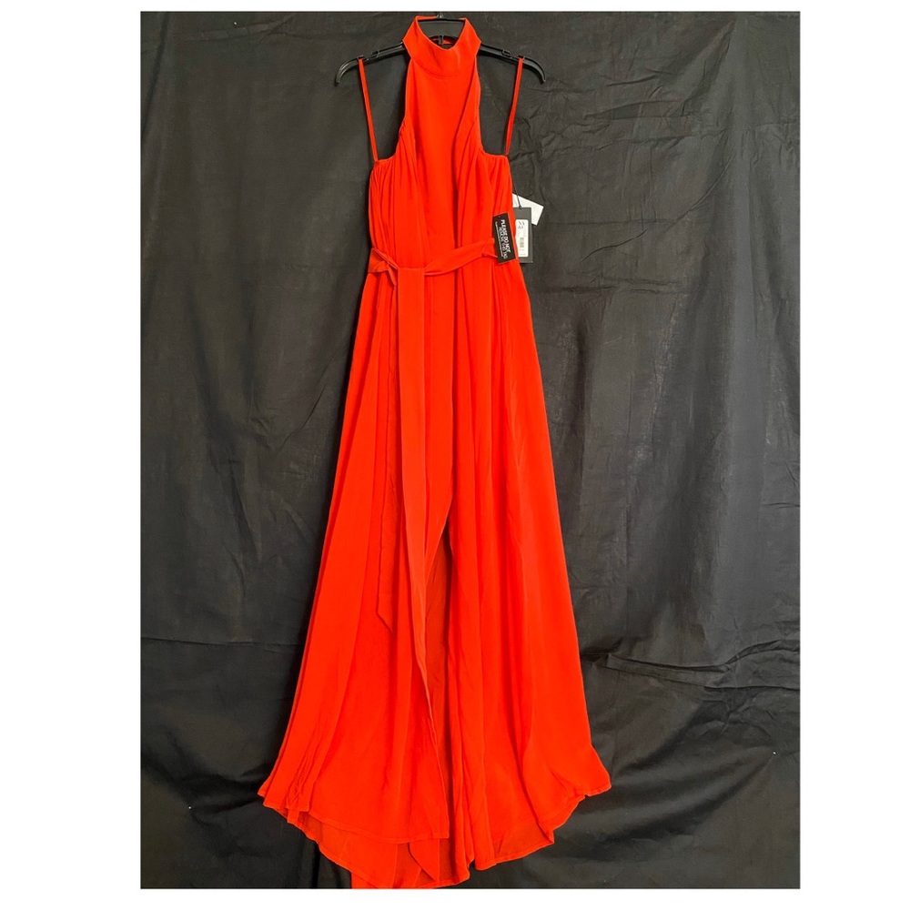 Red Halter Jumpsuit